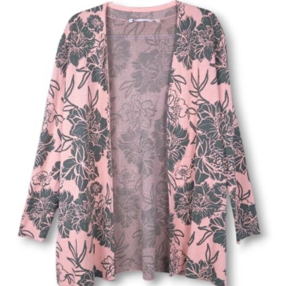 Soft Surroundings Women’s Plus Desert Rose Peach Dreams Cardigan - Picture 2 of 6